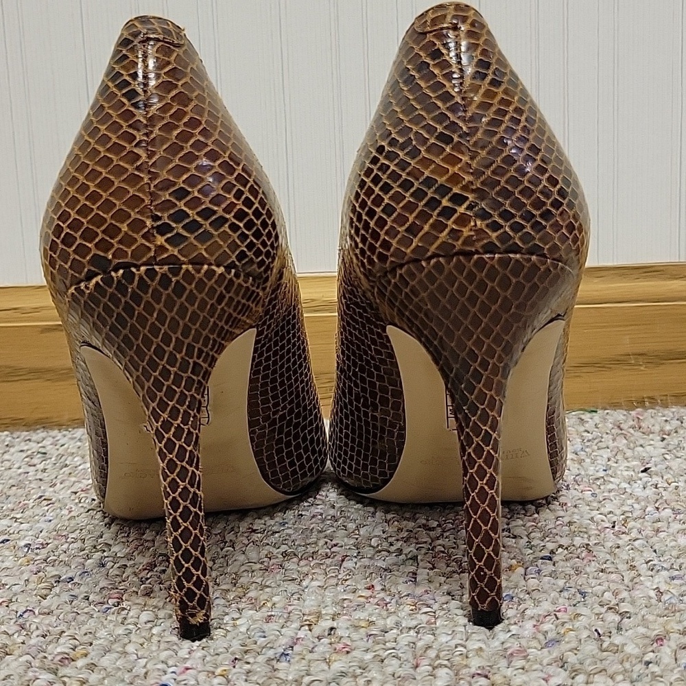 White House Black Market Brown Olivia Whiskey Heels, Women's 8.5 office business - Picture 4 of 10